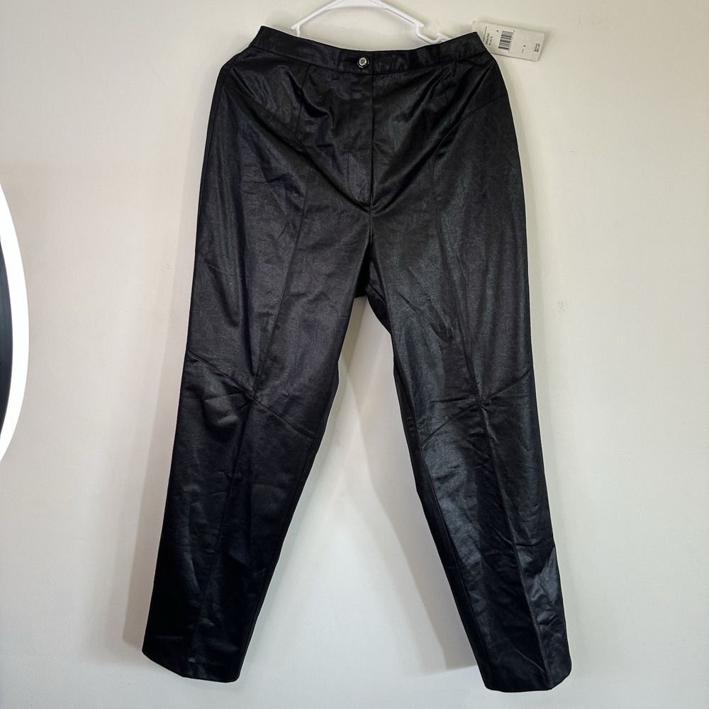 VTG NWT Women's Nancy Bolen Blackā Dress Pants Sz 8 Petite Shimmery